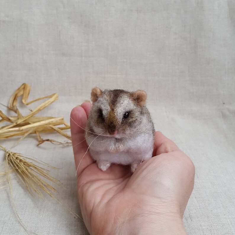 Hamster Felt Toys Needle Wool Animals Sculpture Felted Hamster Etsy