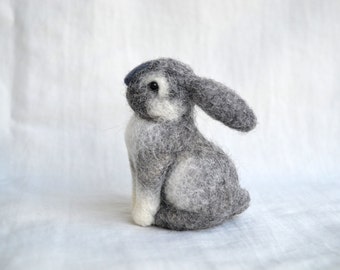 Bunny....Felt toy Handmade Doll Soft Sculpture OOAK Needle Felted Wool Animals New... I will make this item for your order