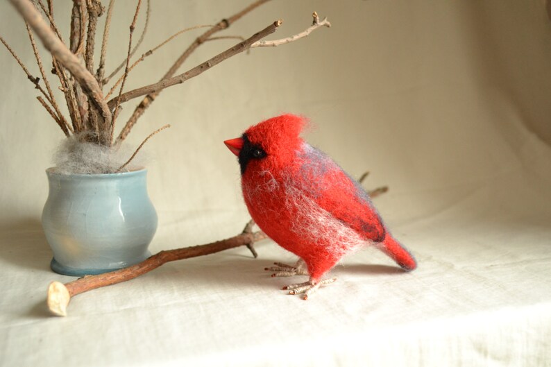 Felt toy Cardinal..... I will make this item for your order image 1