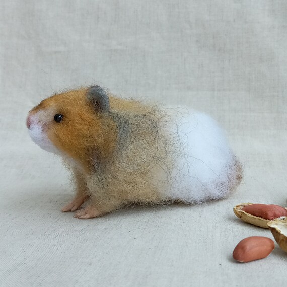 Ours En Peluche Hamster Angora Hamster Feutre Jouets Aiguille Etsy Canada