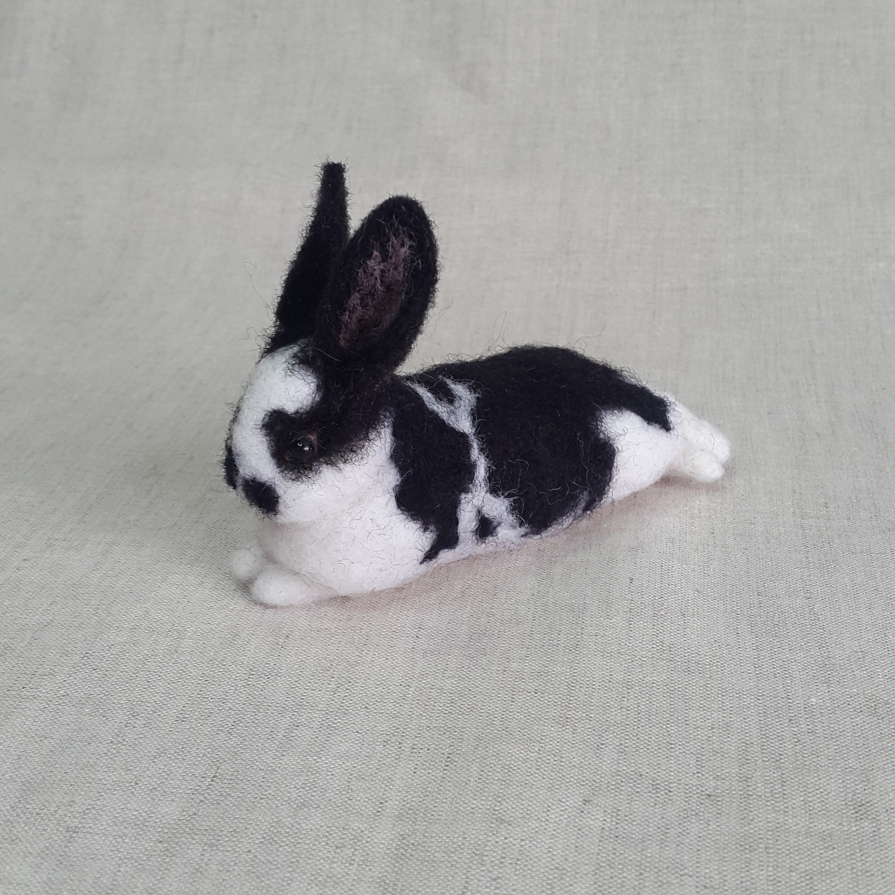 Black and white bunny plush online