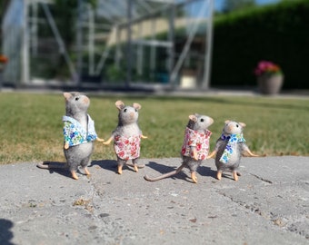 Mise Felt Toys Needle Wool Animals Sculpture Felted Mice Handmade gift Mous I will make this item for your order