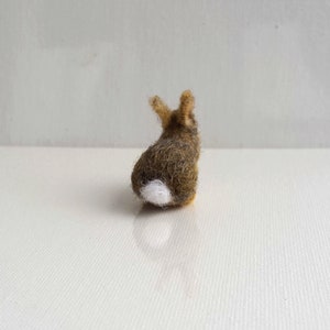 Micro Bunny Needle Felted Toy Handmade Doll Soft Sculpture OOAK Needle Felted Wool Animals I will make this item for your order image 5