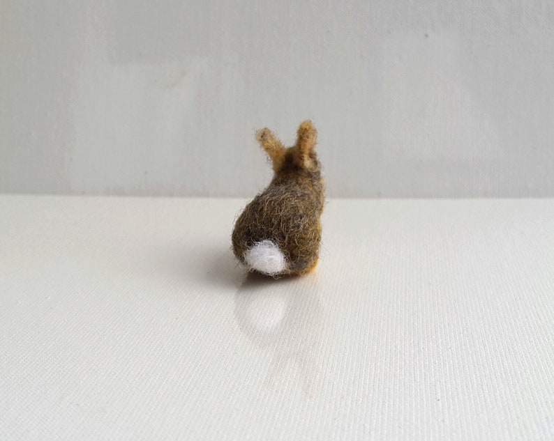 Micro Bunny Needle Felted Toy Handmade Doll Soft Sculpture OOAK Needle Felted Wool Animals I will make this item for your order image 5