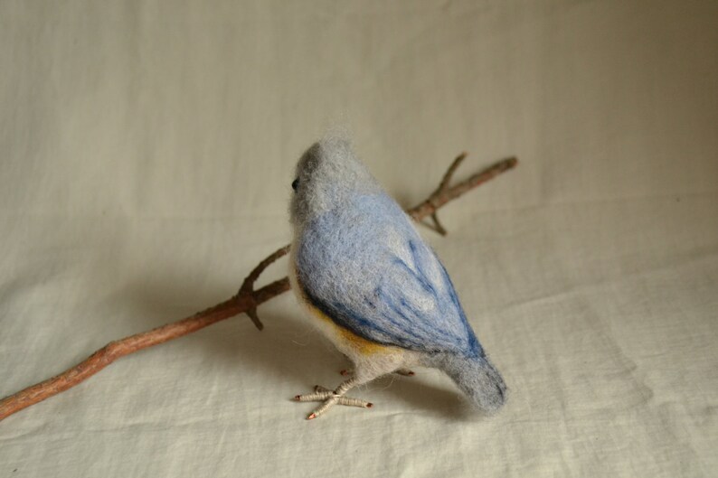 Felt toy Tufted Titmouse..... I will make this item for your order image 3