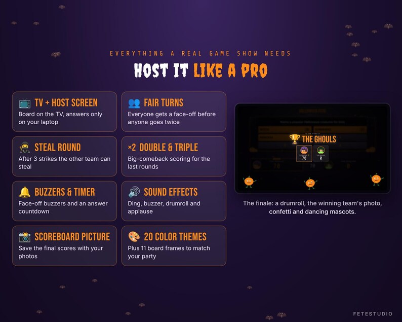 Halloween Party Games Bundle: Feud Game Show With Lightning Round ...