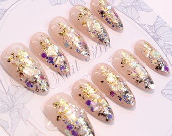 Y2K Press On Nails: Medium Almond Shell Nail Tips