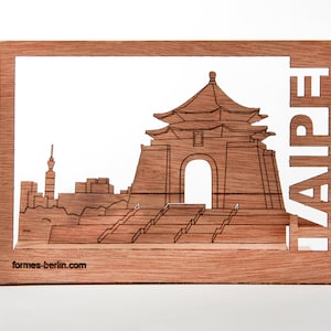 Postkarten aus Holz – Taipei 3er-Set