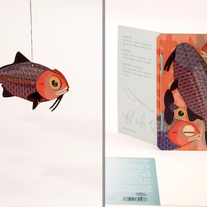 Poisson Déco 3D Carte de vœux
