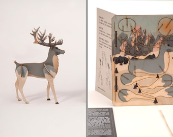 Reindeer 3d deco cards