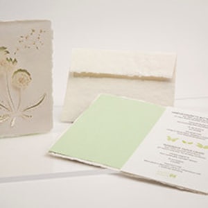 Blumen-Set, 3 Karten – Büttenpapierkarten mit gelasertem Motiv, Einleger und Umschlag