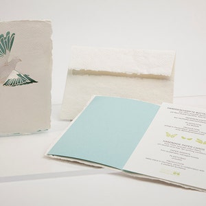 Glückwunsch-Hochzeit-Set, 3 Karten – Büttenpapierkarte mit gelasertem Motiv, Einleger und Umschlag