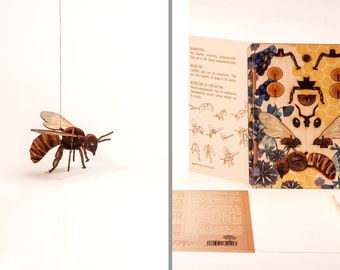 3D wooden greeting card with butterfly motif as a 3D puzzle