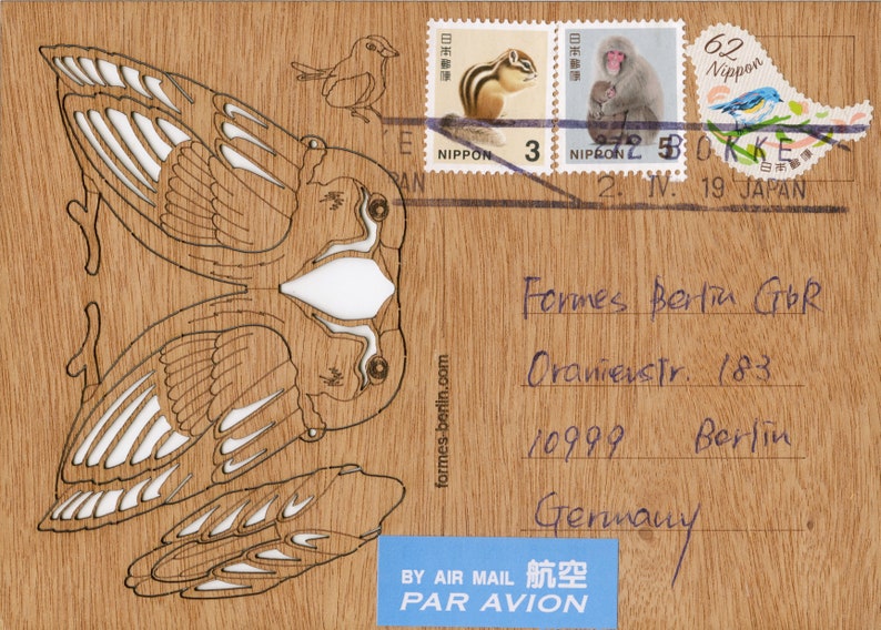 Wooden Postcard \u2013 Unicorn 3 Cards