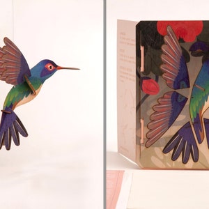 Kolibri 3D Deko Grusskarte