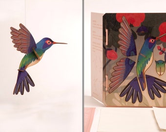 Kolibri 3D Deko Grusskarte