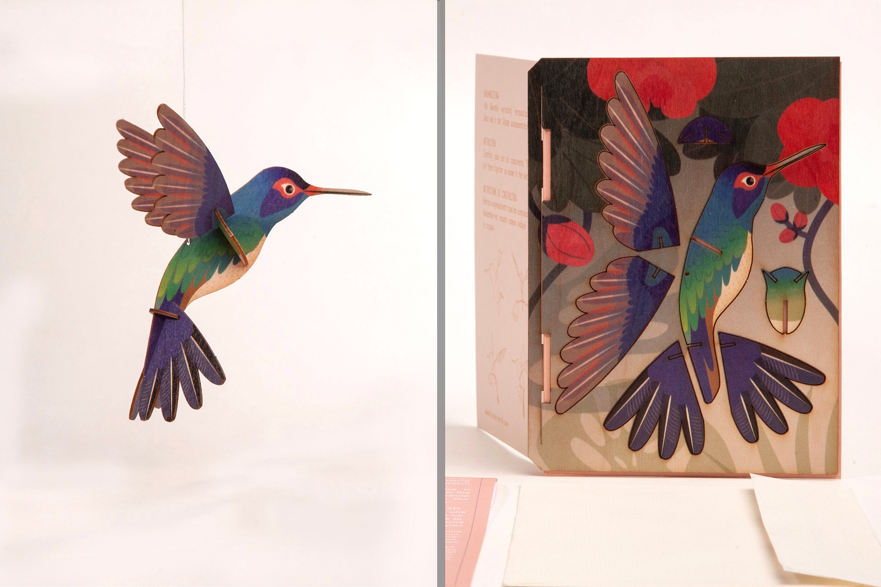 Hummingbird - 3d Deco Cards - Etsy