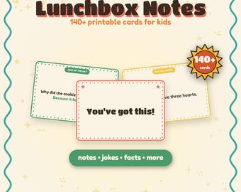 Petits mots à glisser dans la boîte à lunch des enfants (à imprimer) | 140 blagues et anecdotes amusantes | Cartes d'encouragement pour la rentrée | PDF « Préférez-vous ? »