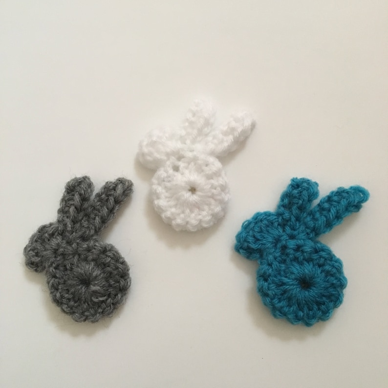 Crochet Bunny Pin Handmade Easter Bunny Badge / Brooch Rabbit Pin