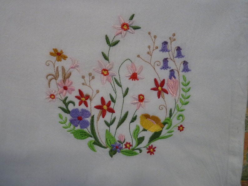Spring Flowers Flour Sack Dish Towel Etsy