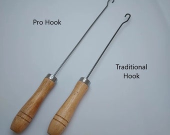 Potholder "Extra Long", "Pro" OR "Traditional" Hooks with wooden handle