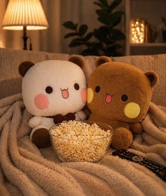 BUBU DUDU Panda Bear Plush Couple – Soft Stuffed Animal Toy, Cozy Home Decor