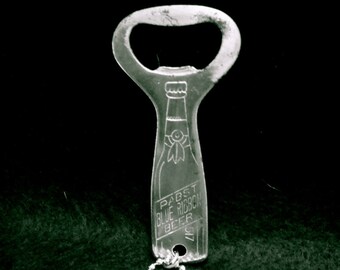 Vintage 1940s Pabst Blue Ribbon Beer bottle opener necklace
