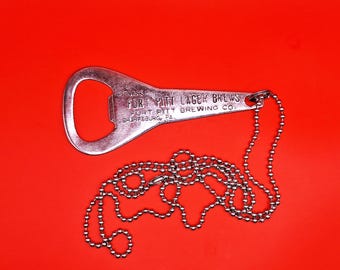 Vintage 1940s Fort Pitt Beer and Ale bottle opener necklace