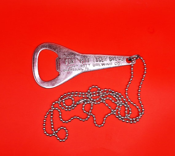 Vintage 1940s Fort Pitt Beer and Ale bottle opener necklace