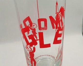 Vintage 1950s Glenmore Distillery Company Bourbon Whiskey Little Kentucky Colonel 8-oz Promo Drinking Glass