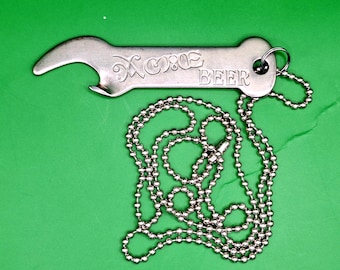 Cool Vintage 1930s Acme Beer NeverSlip bottle opener necklace