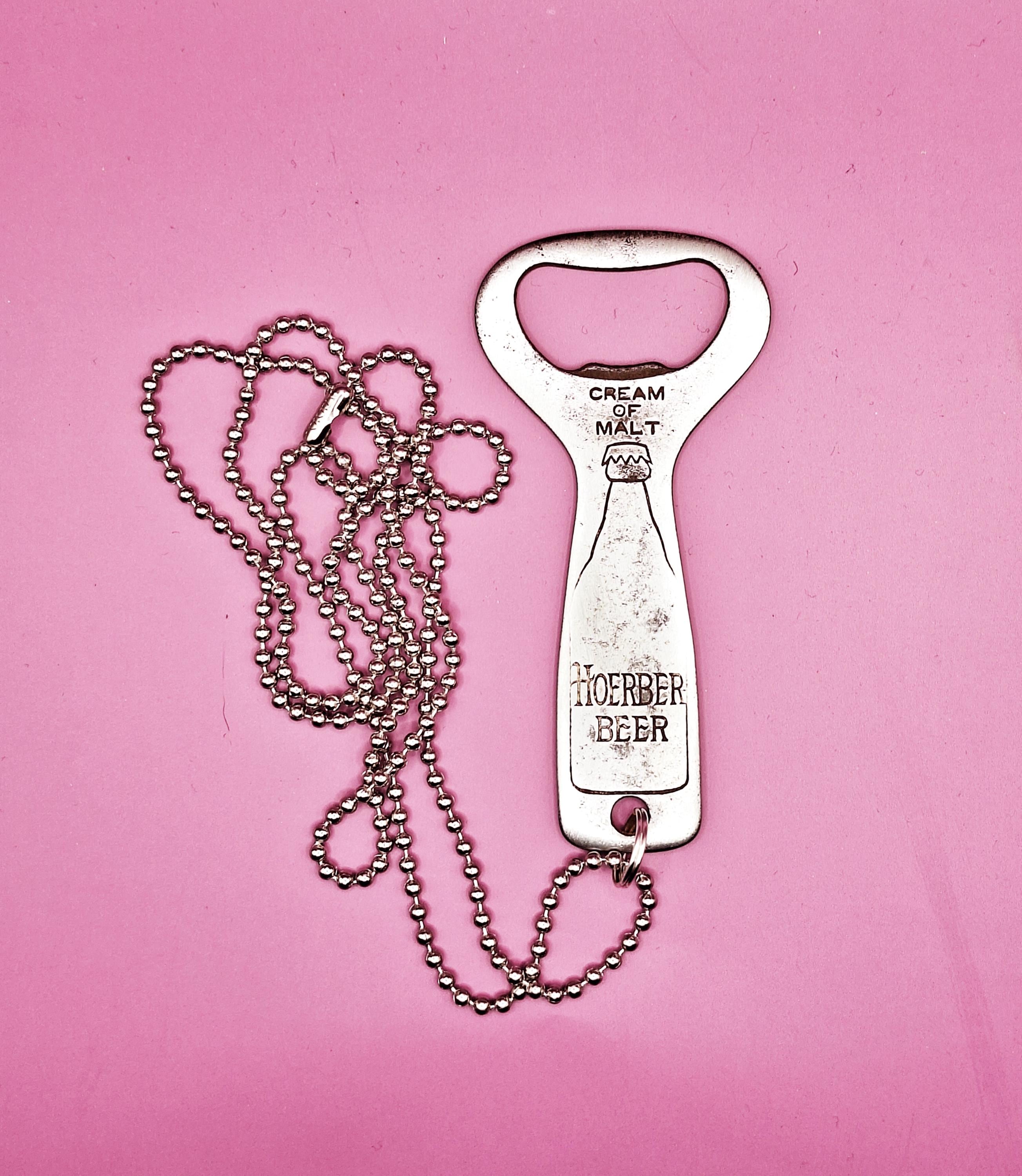 Vintage 1930s Hoerber Beer Bottle Opener Necklace, Cool Hand Luke