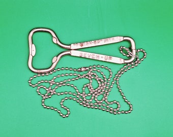 Cool Vintage 1950s Seven 7 Up soda bottle opener necklace