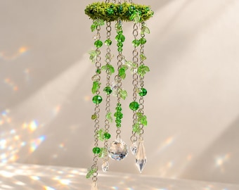 Handmade Green Crystal Suncatcher
