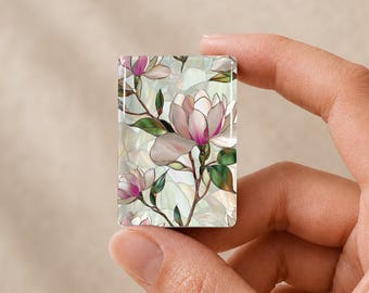 Magnolia Mahjong Tiles, Mother of Pearl Inspired Chinoiserie Acrylic Set