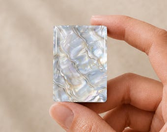 Mother of Pearl American Mahjong Tiles, Iridescent Acrylic Mahjongg Set, Classic or Garden Design