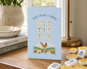 Funny Mahjong Greeting Card, Party Hostess Gift, Wit & Warmth