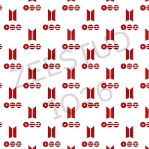 May include: A repeating pattern on a white background featuring dark red graphic icons. Each icon consists of a vertical rectangular shape split into two parts, positioned above a horizontal row of three circular and rectangular symbols.