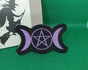 Patch pentagramme - patch brodé sorcière/cadeau de sorcière