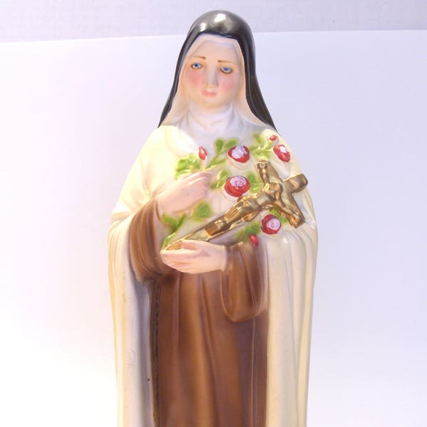 Saint Theresa of Lisieux "The Little Flower" Plaster Religious 13" Statue  Figurine, Confirmation , Birthday , First Communion Catholic Gift