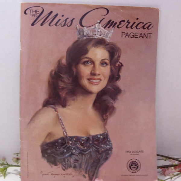 Miss America 1980 RARE Pageant Program 60th Anniversary Program Cheryl Prewitt Contestant Photos Collectible Miss America Program