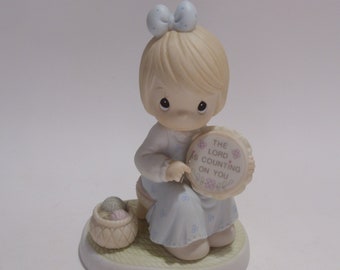 Precious Moments Figurine: "The Lord is Counting on You" Vintage Enesco Collectible