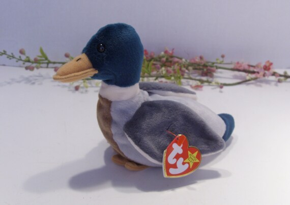 TY Beanie Babie Jake Birthdate April 16 1997 Mallard Duck TY