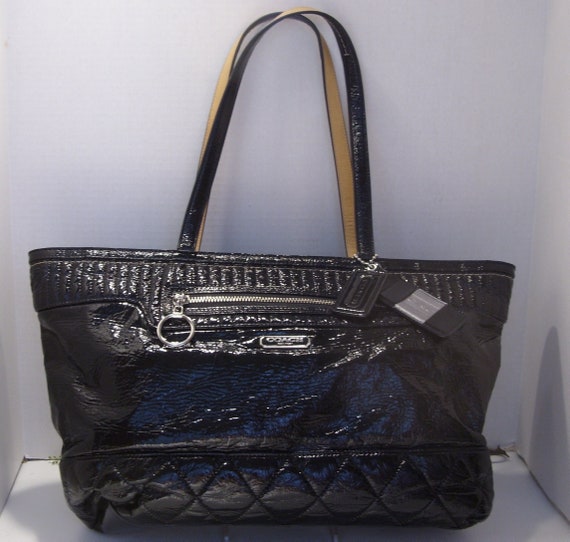 Coach black quilted purse hot sale