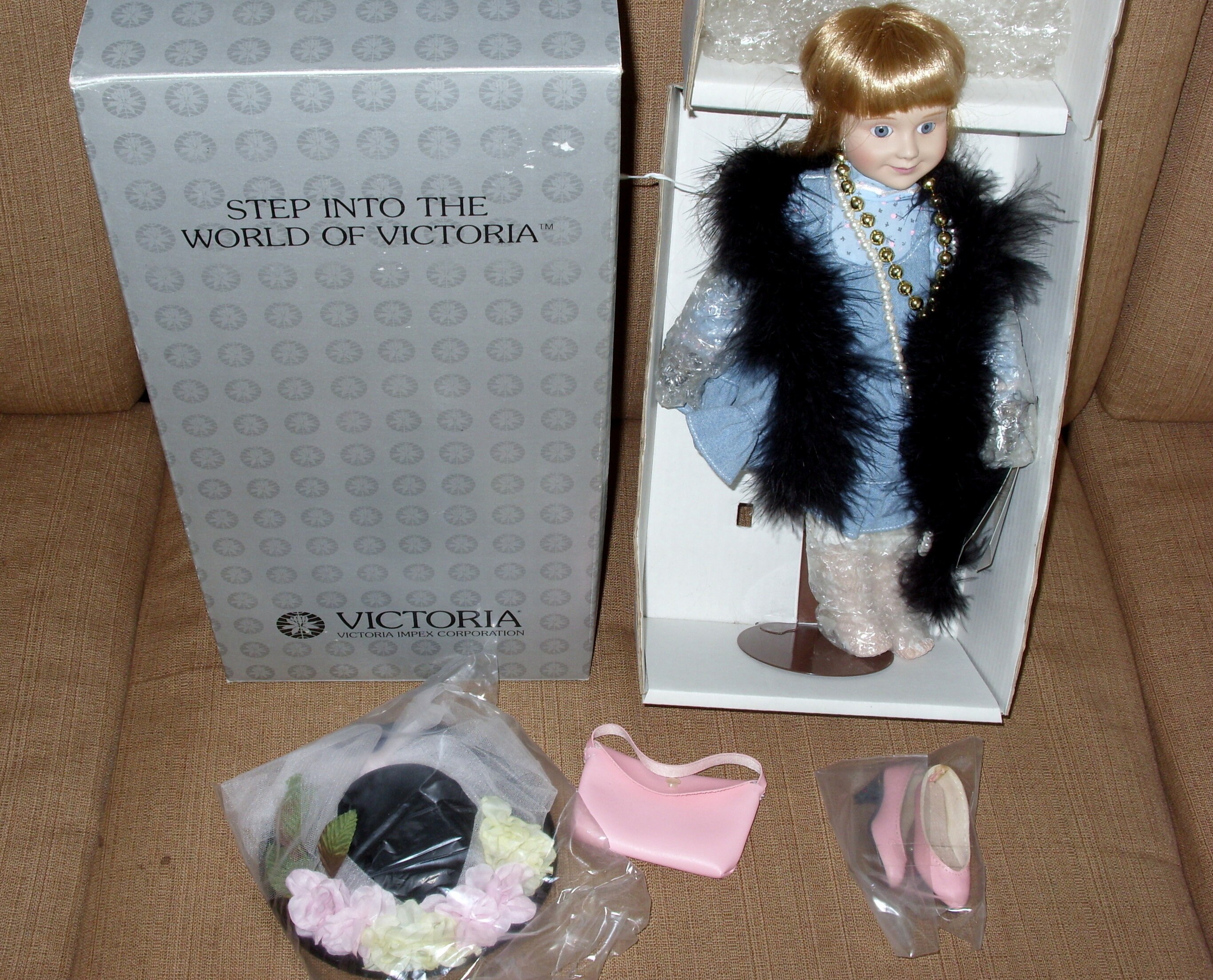 Buy Musical Porcelain Doll: Victoria Impex Blonde Hair, Blue Eyes