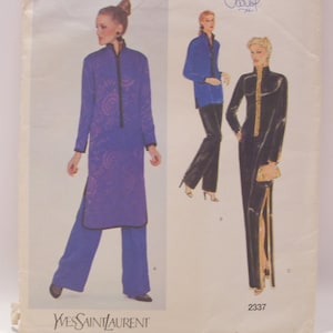 Yves Saint Laurent Vogue Pattern 2337: Tunic, Pants & Dress - Size 8 UNCUT