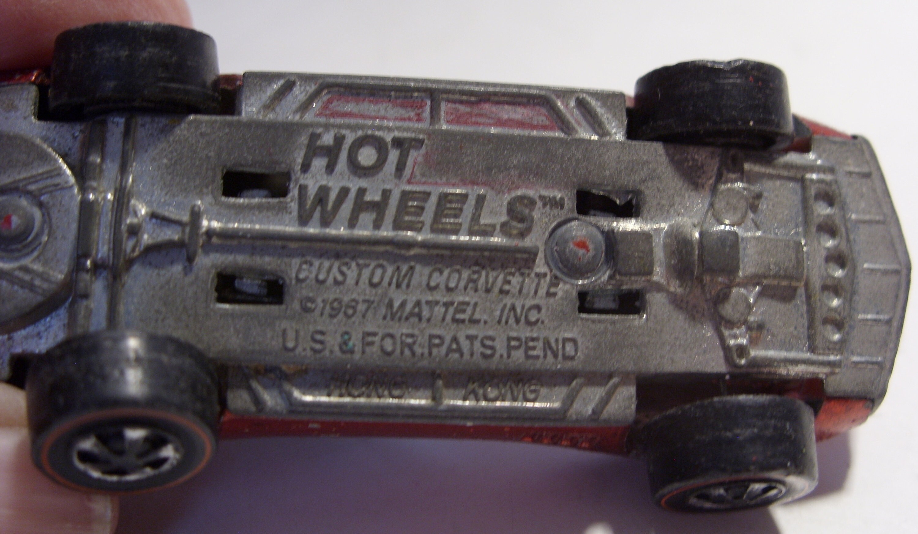 Vintage 1967 Hot Wheels Corvette: Red Line Wheels, Hong Kong