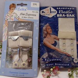 Vintage 1940's Snug Bras Brassiere Repair Outfit on Original Display Card  Bra Aid Extend Bra Craft Sewing Lingerie Repair 