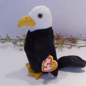 Vintage Baldy Beanie Baby: 1996 Bald Eagle Plush with Tag Errors