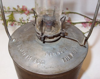 Rare Antique Railroad Lantern: Adams & Westlake Pyrex Shade